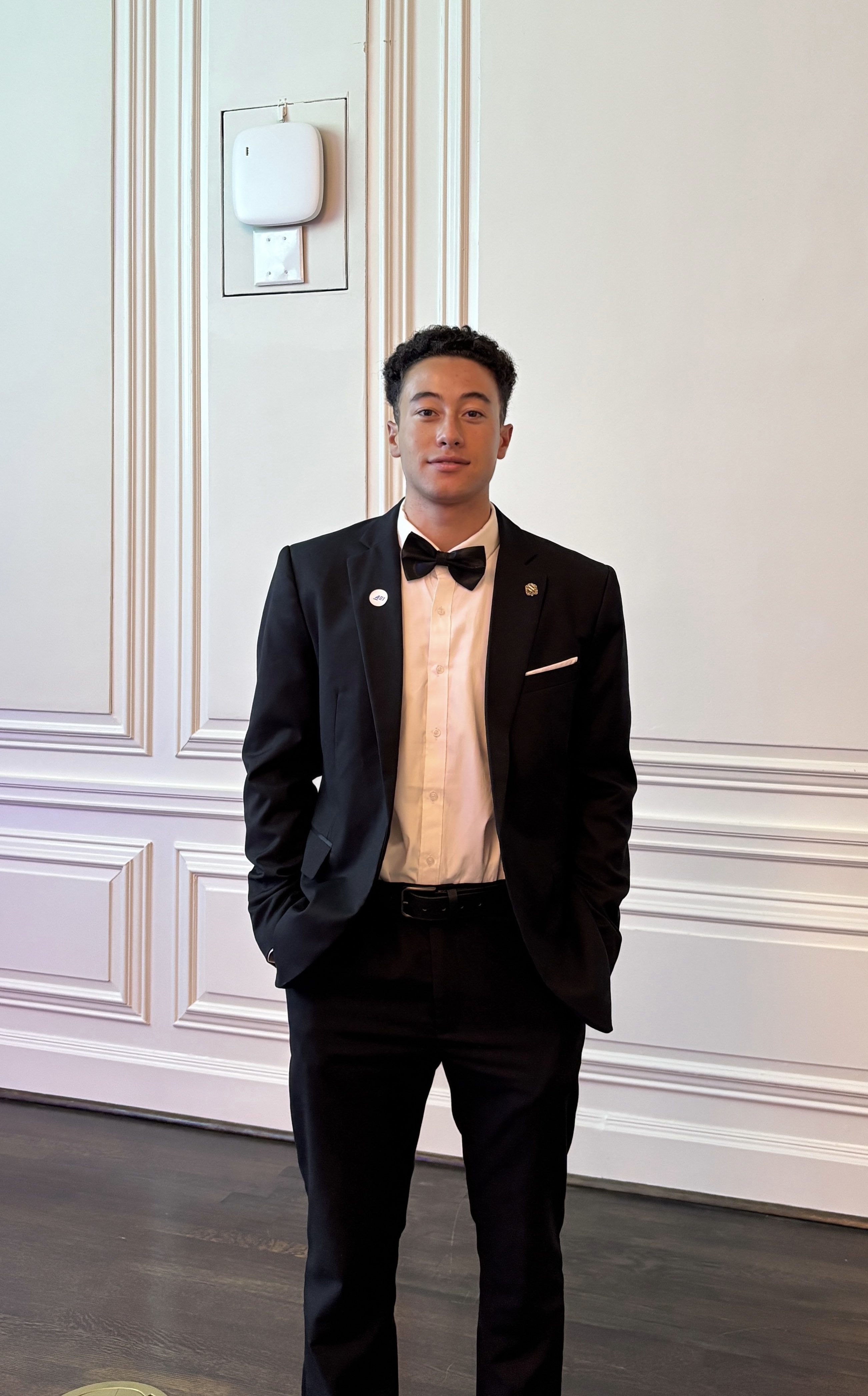 Rayane at campus formal event
