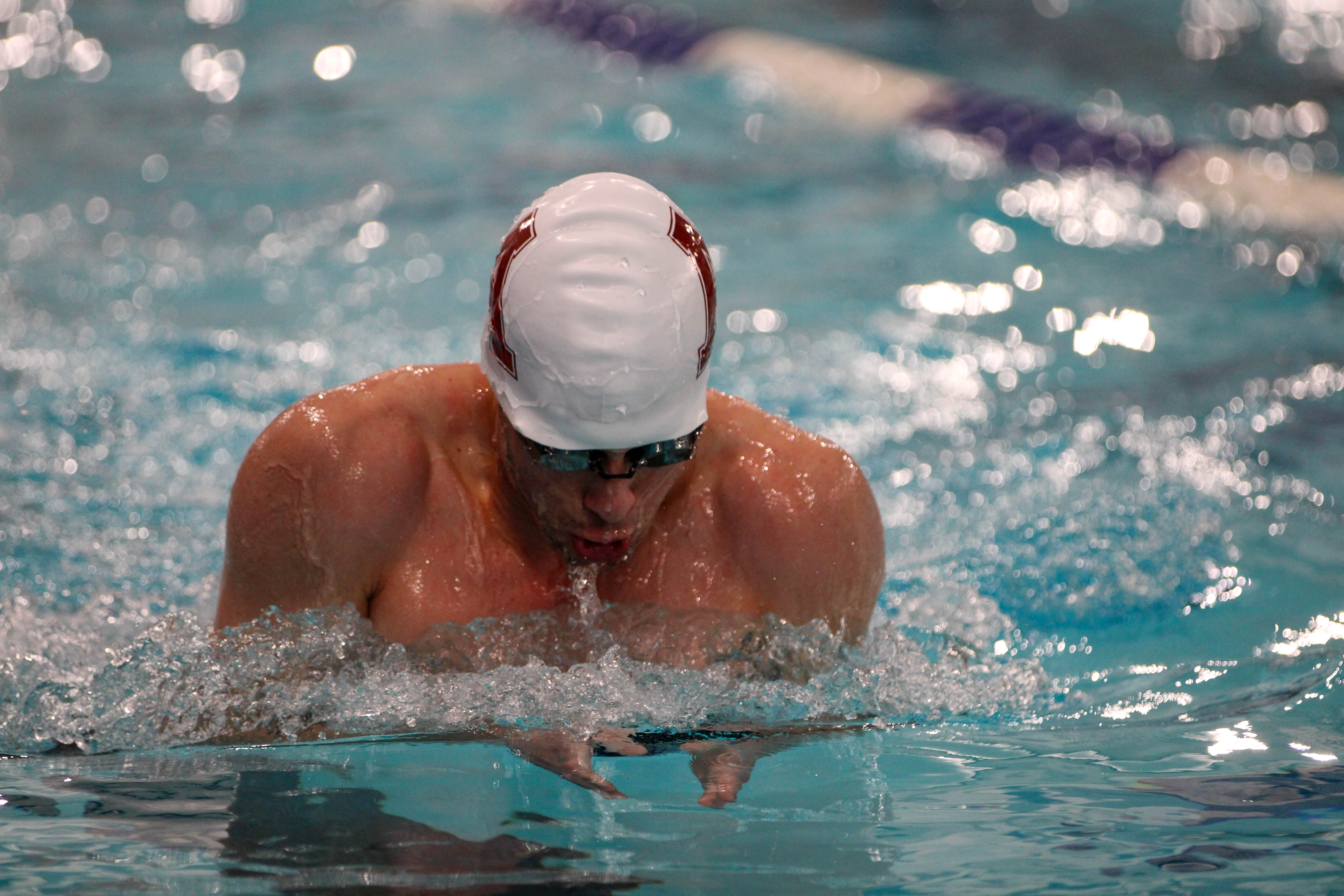 Rayane swimming at Alma College
