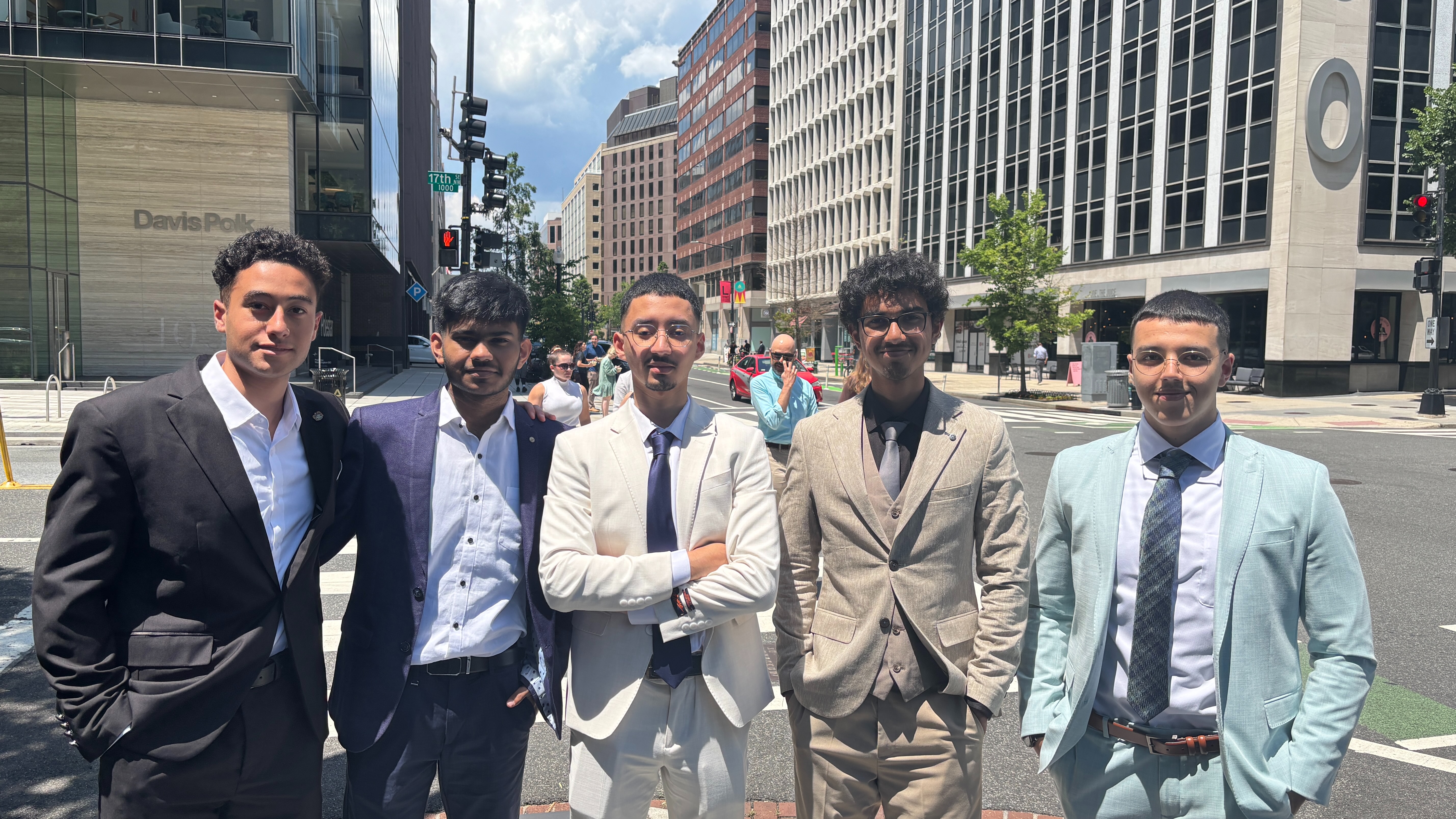 Rayane and fellows on Washington D.C. street