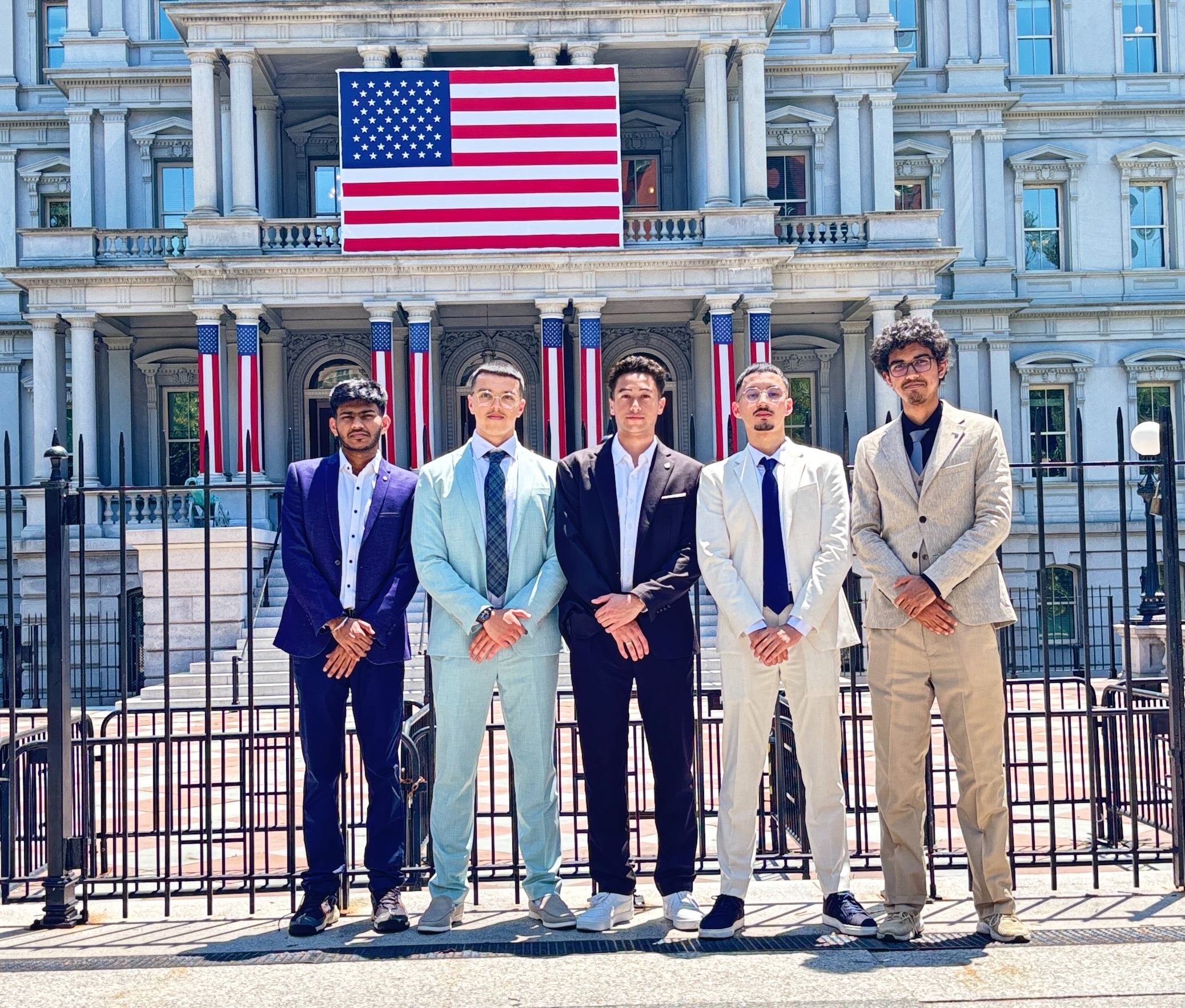 Rayane and fellows in front of White House